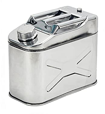 Mafatian Benzinkanister 10L 304 Edelstahl Jerry Can - Kraftstoffaufbewahrung, Benzinkanne, Wasserlagerungsbehälter, mit flexiblen Auslauf- und Vent-Kit, für Motorrad-SUV ATV Off-Road
