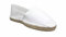 Alpargatas Clásicas de Lona con Suela de Yute (Cosido a Mano) (Blanco, Numeric 40 EU)