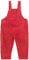 CAMILIFE Bebè Bimbi Bimbe Salopette in Velluto a Coste Dungarees Pantaloni a Coste Pantaloni Harem Vintage Retro - Rosso retrò Taglia 86