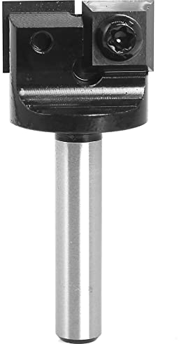 Sinoprotools 2 Flöten Planfräser, Hobelfräser [25.4 mm Durchmesser],8mm Schaft Spoilboard Fräser mit Wendeplatten, Abrichtfräser, Abflachfräser, Oberflächenbit