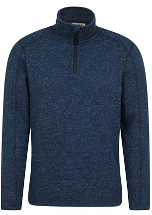 Mountain Warehouse Idris Mens Half-Zip Fleece Jumper | Lightweight & Breathable Microfleece for Warmth, Midlayer with Flatlock Seams for Comfort, Ideal for Casual Wear, Travel