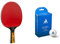 JOOLA 54190 Tischtennisschläger CARBON CONTROL - ITTF zugelassener Tischtennis-Schläger für Fortgeschrittene Spieler & 42183 Tischtennisbälle Outdoor 40+ mm Tischtennis-Trainings-Bälle, Weiss, 12Stück