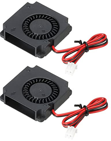 sourcing map DC Brushless Cooling Blower Fan Cooler 4010 40x40x10mm Turbine Turbo Dual Ball Bearing Centrifugal Flow Blower DC24V 2 Pin for 3D Printer 2pcs