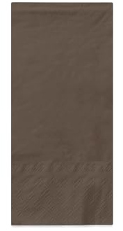 MANK Serviette in BRAUN aus 3-lagigem Tissue, 33 x 33 cm, 1/8 Falz, saugstarke Einwegservietten, 100er Pack, Ideal für elegante Events & Gastronomie