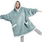 BEDSURE Hoodie Decke mit Ärmeln und Kapuze - Kuscheldecke mit Ärmeln Sherpa Kuschelpullover Damen als Geschenke für Frauen, Grün, 110x90cm
