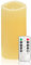 YIWER LED-Kerzen flammenlose Kerzen Φ 5.6 cm x H 15.2 cm, Echtwachskerzen-Säulen, 10 Tasten Fernbedienung mit 24-Stunden-Timer-Funktion (elfenbeinfarben), 1 x 1