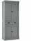 COSTWAY Tall Kitchen Cupboard, 4-Door Buffet Pantry Storage Cabinet with 4 Adjustable Shelves, Drawer & Anti-tipping Device, Freestanding Sideboard Organizer Unit for Dining Living Room (Grey)