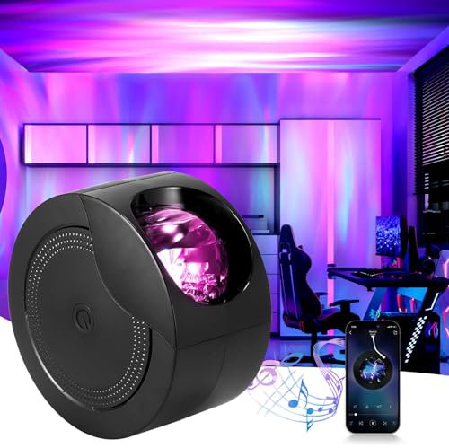 LEMLIT Galaxy Projector, Star Projector Night Light with Timer Function/Voice Control/APP Control, LED Projector Light with 16 Lighting Modes for Kids Adults Bedroom/Room Decor/Party/Gift (Black)
