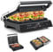 COSTWAY 3 in 1 Electric Health Grill & Panini Press, 5 Auto Modes Sandwich Toaste Maker with Non-Stick Coated Plates, LED Touch Panel, Temperature Control, 4H Timer & Drip Tray (Tempered Glass Top)