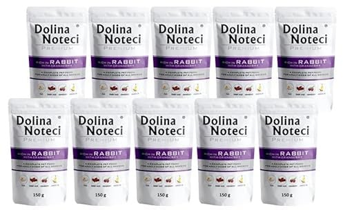 Dolina Noteci Premium Nassfutter für Hunde Kaninchen mit Moosbeeren Glutenfrei 10 x 150g