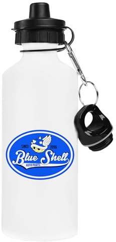 Générique Blue Shell Auto Parts Bouteille En Métal Potable, Flacon D'eau Inoxydable