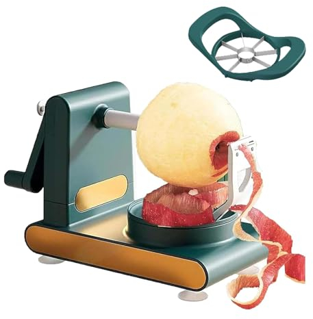 Multi Fruit Peeler 2.0, Home Essentials Multi-Fruit Peeler 2.0, Multi-Fruit Peeler 2.0 Light, Hand Peeler Fruit Peeler Machine for Apples, Potatoes, Tomatoes (Dark Green)