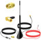 Aktive DAB/DAB+ Antenne Auto Digital Radio FM/AM Kombi Dachantenne Autoantenne mit SMB/SMA Adapter mit 5m Verlängerungskabel für FM DAB Autoradio