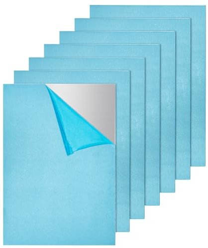 BENECREAT 7 piezas de chapa de aluminio de 18 x 13 cm, rectangular de alto rendimiento con película protectora para decoración, embalaje, construcción, 1 mm de grosor