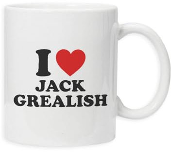 New Spirit Original I Love Jack Grealish Mug, Drinks Cup, Drinking Mug, Tea, Coffee, Football, Footy, Football, Soccer