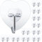 Self Adhesive Wall Hooks 20 Packs Heavy Duty Nail Free Sticky for Hanging Coat, Cloth, Towel, Key and More