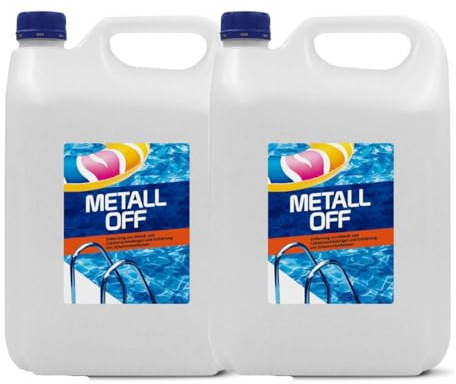 Metall-Ex für Pool, Brunnenwasser, Metall entferner,Metall neutralisator für schwimbad, für kristallklares Wasser (2 x 4L)