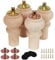 Txcucc 5 Inch Wooden Unfinished Bun Feet for Dresser Legs Couch Sofa Cabinet Ottoman DIY Replacement Wood Furniture Legs Set of 4 M8 Bolt Screw in (5”)