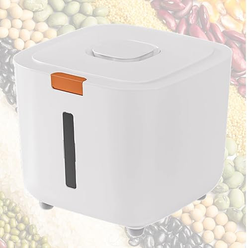 Rice Storage Container 15KG Dispenser with Measuring Cup, Sealed Moisture Proof Rice Bucket for Restaurant, Cereal Grain Flour Containers Storage