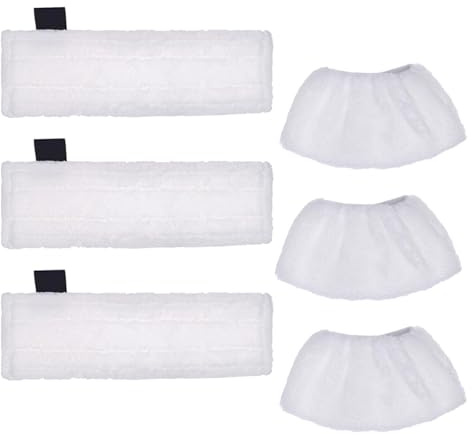 Eagles Steam Mop Replacement Pads, Replacement Microfibre Mop Cloths with Pads Set Compatible with Karcher Easyfix SC1 SC2 SC3 SC4 SC5 Steam Cleaner Floor Nozzle Wipes Covers, Set of 6