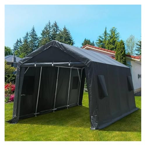 LIZHAYG Tente de Garage Abri de Voiture Robuste de 10 x 20 Pieds for Patio extérieur, abri de Rangement Portable Anti-Neige, abri de Jardin, auvent
