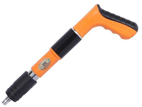 YHNDECO Pistolet à clous avec 100 clous ronds, 5 vitesses, mini pistolet à clous, pistolet à ongles pour ongles portable, silencieux réglable, en acier et béton