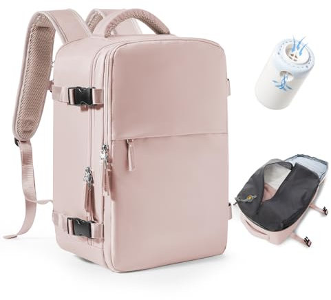 BJLFS Zaino da Viaggio con Sottovuoto Ryanair 40x30x20 Wizzair Bagaglio a mano 40x20x25 Ryanair con Pompa Borse da Cabina per Easyjet 45x36x20 con compressione sottovuoto,Zaino Casual per Laptop