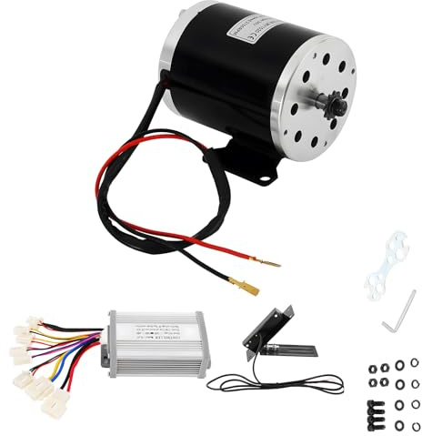Elektromotor 36V 800W, Elektrischer Gebürsteter Motor Kit mit Controller und Fußpedal-Set,für Elektroroller,E-Scooter, Dirt Bikes, Go-Karts Umrüstsatz