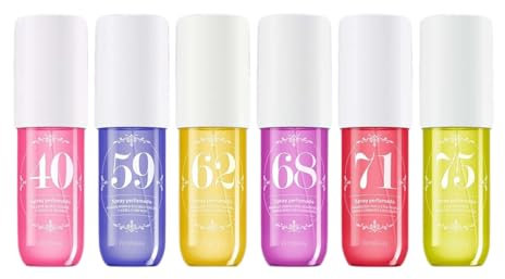 Set di Spray Profumati, 6 Fragranze Numerate, Collezione Romantica,Profumi floreali per donna,Profumo a lunga durata per essere sempre glamour
