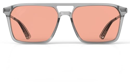 Goiteia FL 41-Rose Migränebrille – Lichtempfindlichkeitsbrille gegen fluoreszierendes LED-Blenden, Photophobie und Bildschirmblendung – mit Federbügeln für besseren Komfort