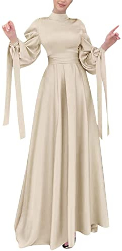 Amxleh Muslimische Kleider Damen Gebetskleidung Abaya Offene Longstrickjacke Damen mit Buckel Beten Kleidung für Frauen Langarm Islamische Türkische Ramadan Ganzkörper Lang Gebetskleid