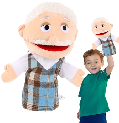 Oma Plüsch-Handpuppen: Familien-Plüschpuppe für Kinderrollenspiele, Geschichtenerzählen, Puppentheater, Lernförderung, kreative Darstellung, Spiel d