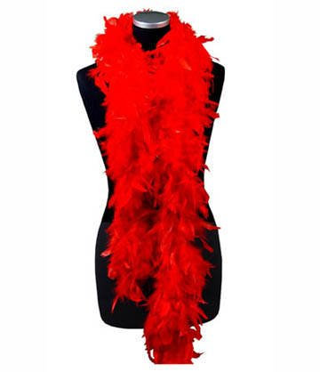 PARTY DISCOUNT ® Federboa, ca. 180 cm lang, rot