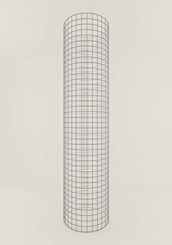 GABIONA Säule Steinkorb-Gabione rund, Maschenweite 5 x 5 cm, Höhe 200 cm, Spiralverschluss, galvanisch verzinkt (47 cm Durchmesser)