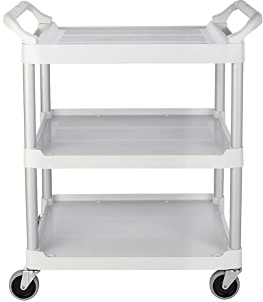 Rubbermaid 640-3424-88-OWHT Utility Cart with 4 Diameter Swivel Casters, Off White