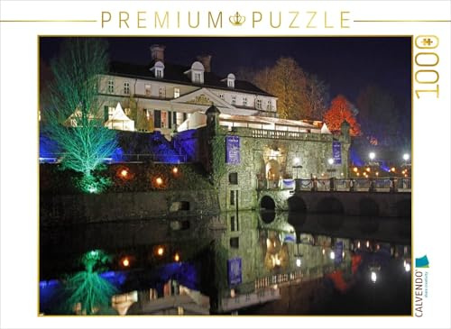 CALVENDO Puzzle Schloss Bad Pyrmont bei Nacht | 1000 Teile Lege-Größe 64 x 48 cm Foto-Puzzle für glückliche Stunden