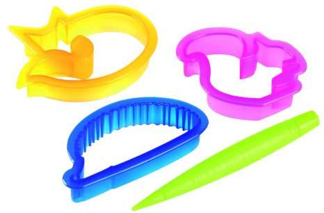 Kuhn Rikon Buiscuit Cutter Set kinderkitchen Animals Set of 4, Multi-Colour, 12.5 x 6.5 x 3 cm