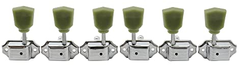 Musiclily 3L3R Vintage Gitarren Mechaniken Tuners Tuning Pegs Machine Heads Set für Epiphone Les Paul SG Style E-Gitarre/Akustikgitarre, Chrom mit Keystone Köpfe