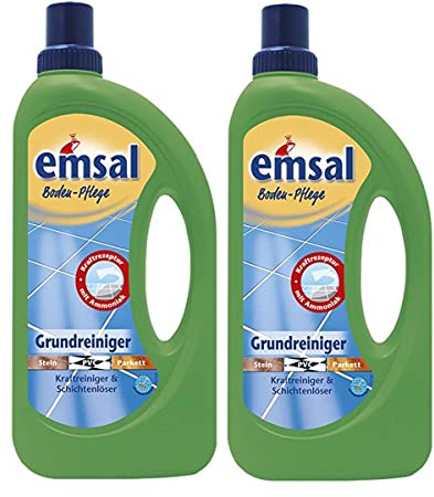 2x emsal Boden-Pflege Grundreiniger 1 Liter Kraftreiniger & Schichtenlöser