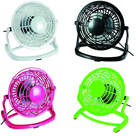 Office Gadgets - Black USB Powered Desktop Table Top Fan - Man Men Him Gents Perfect Idea Secret Santa Christmas Stocking Filler Xmas Present Gift - One Supplied