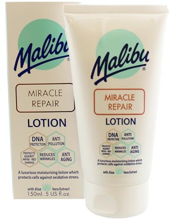 Malibu Miracle Repair Lotion, Anti-Ageing After Sun, 150ml | Collagen Stimulating, Moisturiser, Hydrating, Soothing, Repairing