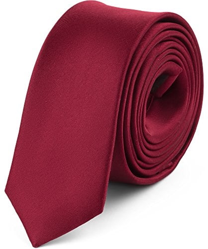 Ladeheid Herren Schmale Krawatte SP-5 (150cm x 5cm, Weinrot)
