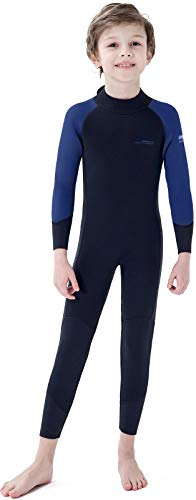 Kids Wetsuit for Boys Girls, 3/2mm Neoprene Full Suit, Toddler Youth Thermal Swimsuit for Swimming, Surfing, Snorkeling, Beach and Pool