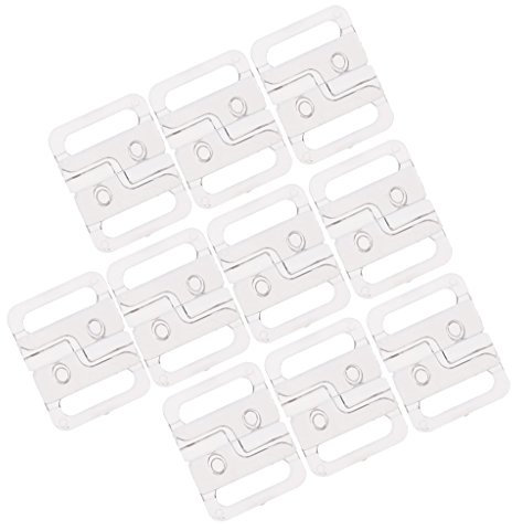 MagiDeal 10 Paia Costume da Bagno in Plastica con Gancetto A Scatto Cinturino con Cinturino in Crosta Costumi da Bagno in Pelle 14mm - Chiaro, 25x19mm