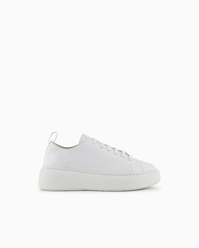 Armani Exchange Damen The Super Sneaker, Optisch weiß, 35 EU
