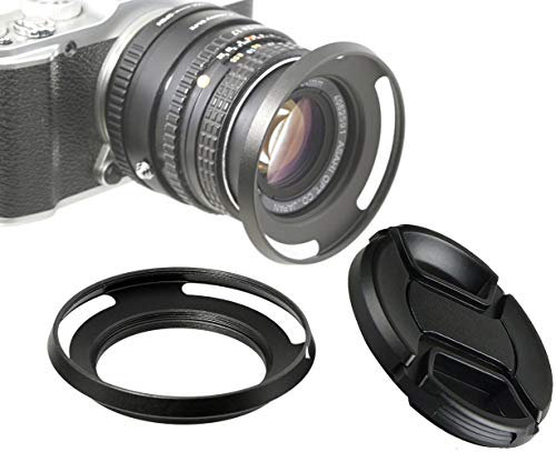 Fotasy Parasol de metal curvado de metal de 43 mm para Leica, Leitz, Voigtlander, Canon, Fuji, Nikon, Olympus, Panasonic, Pentax, Sony, capucha de 43 mm