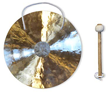 Gong | Traditioneller & authentischer Feng Gong/Wind Gong 12 '' : 30cm - Handgefertigtes Musikinstrument, einzigartiger Sound - Perfekt für Musik, Meditation, Entspannung und Dekoration