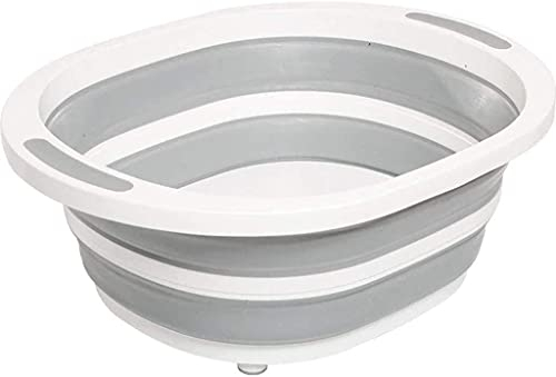 SASHTECH 2 in 1 Collapsible Vegetable Fruit Strainers Wash Basin Bucket/Basket – Colander - Chopping and Cutting Board - Ice Bucket - Sink Bowl - Folding Drain Tub