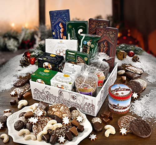 LEBKUCHEN WELT Lebkuchen Spezialitäten Übersee-Paket ca. 2.320g Lebkuchenmischung Geschenkpaket Weihnachtsmischung Geschenkbox Gebäckmischung Präsent-Box Weihnachtspaket