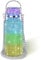 Diamond Insulated Water Bottle Bling Rhinestone Stainless Steel Refillable Glitter Thermal Bottle with Chain for Women Girls Gifts (Rainbow, 500 ml)